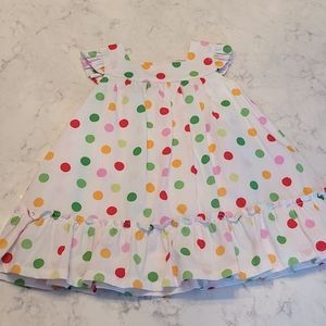 CARTER'S DRESS. POLKA DOTS LINED DRESS. SIZE 6M